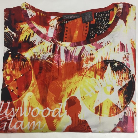 Woman’s Embellished Sequins Top Hollywood Glam - Picture 4 of 8